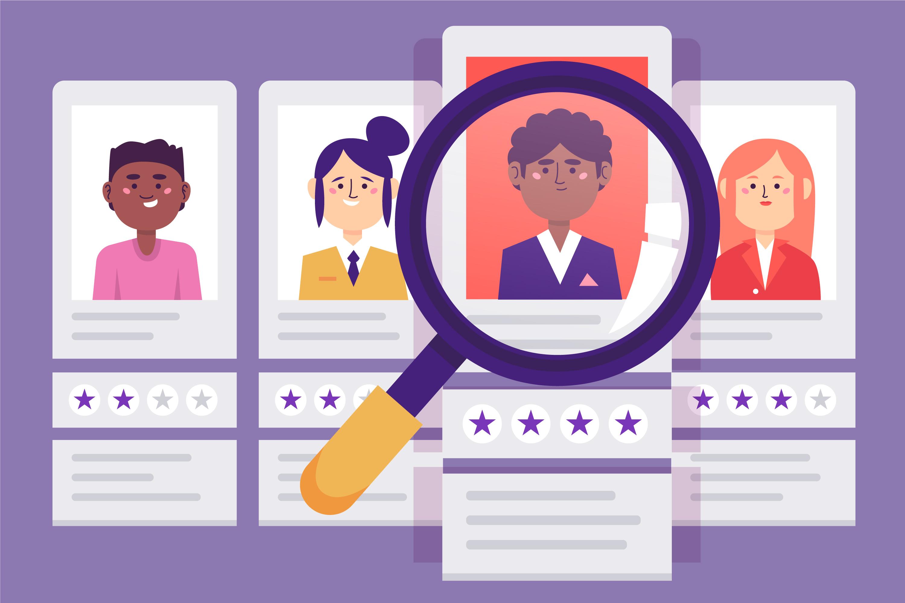 Recruitment agency team illustration